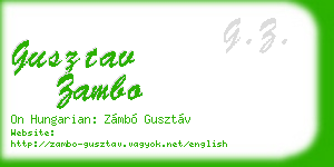 gusztav zambo business card