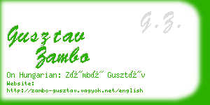 gusztav zambo business card